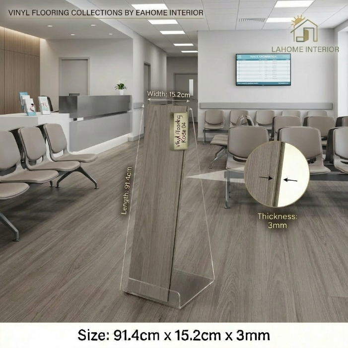 Lantai Vinyl 3mm Premium Kode 04 Greyish Brown - EA Home Interior